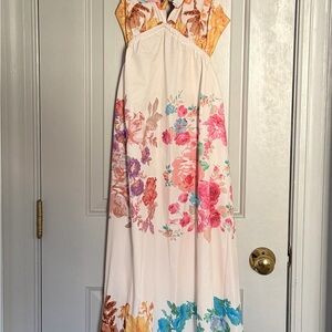 Floral Maxi Dress with Multicolor Design